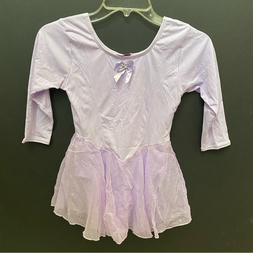 Jacques Morét Girl’s Purple Leotard Bodysuit w/ Skirt Dance Ballet Ice Skating
